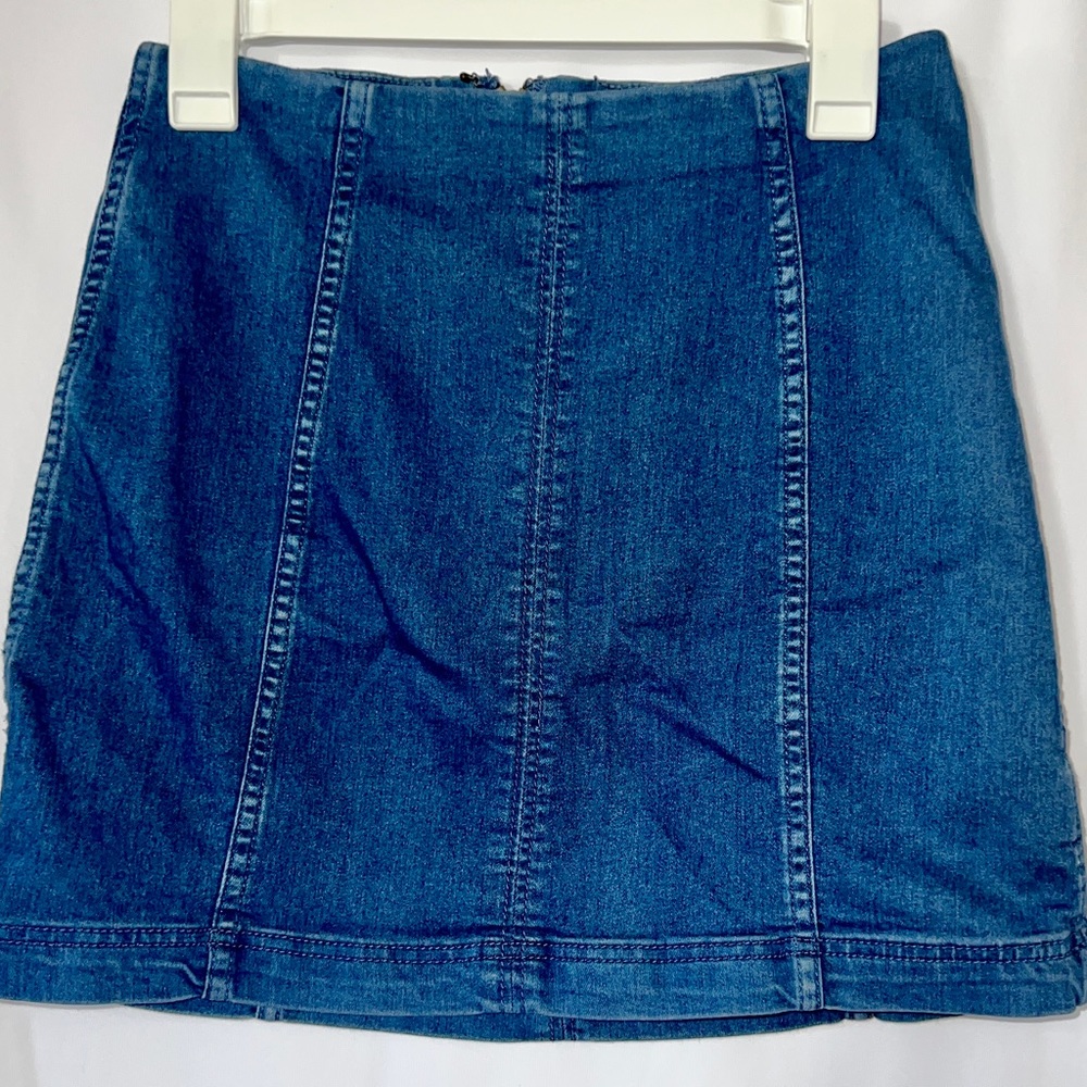 Free People denim skirt